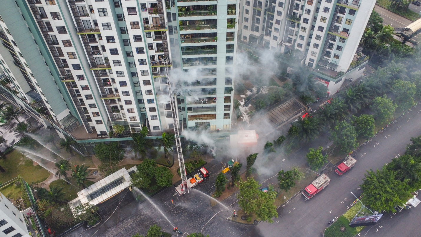 Ecopark diễn tập phòng cháy chữa cháy quy mô lớn nhất từ trước tới nay