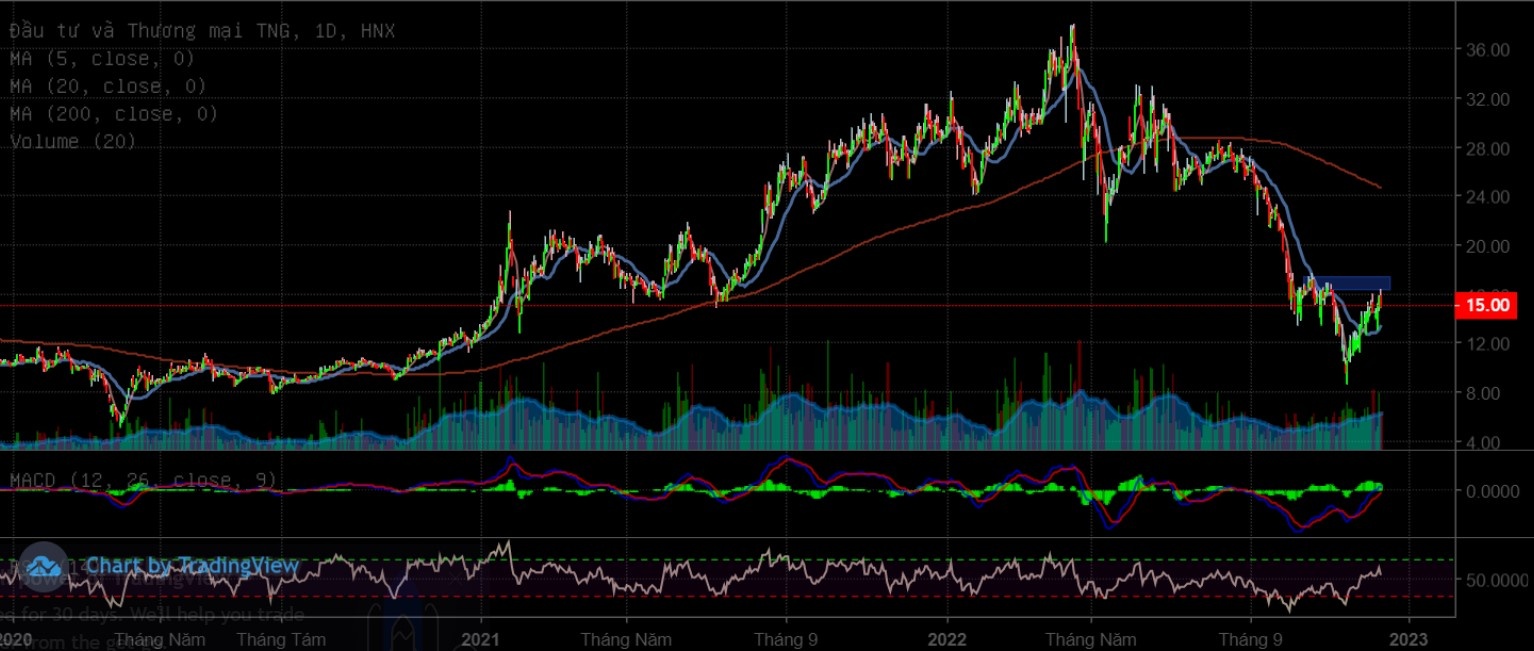 Sau 4 tuần tăng hơn 35%, TNG đã tới vùng cản khó