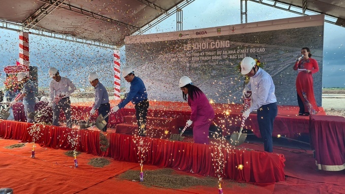 Lễ khởi công dự án nhà ở mật độ cao Hiệp Thành, Vĩnh Trạch Đông, TP. Bạc Liêu do Tập đoàn Alphanam làm chủ đầu tư, dự kiến sẽ tạo một điểm nhấn nổi bật tại khu vực đồng bằng sông Cửu Long. Ảnh: Alphanam.