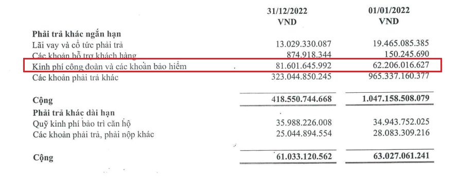 HPG còn nợ hơn 81,6 tỷ tiền phí công đoàn và bảo hiểm của người lao động.