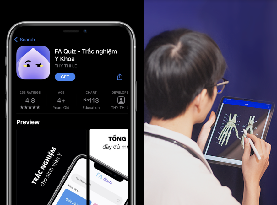 Nhóm sinh viên tạo app y khoa FA Quiz, hơn 1 năm lên sóng thu hơn 1 tỷ đồng