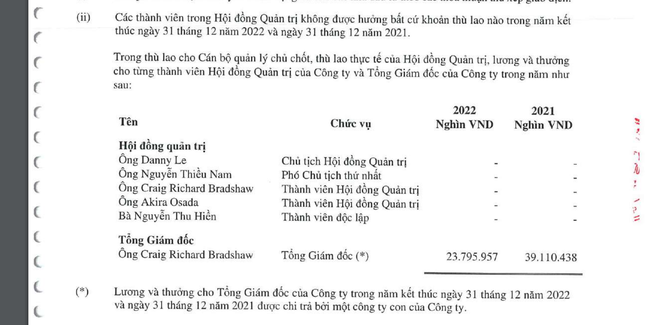 Thu nhập của chủ tịch, CEO tại hàng loạt doanh nghiệp lớn