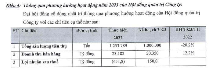 Kế hoạch năm 2023