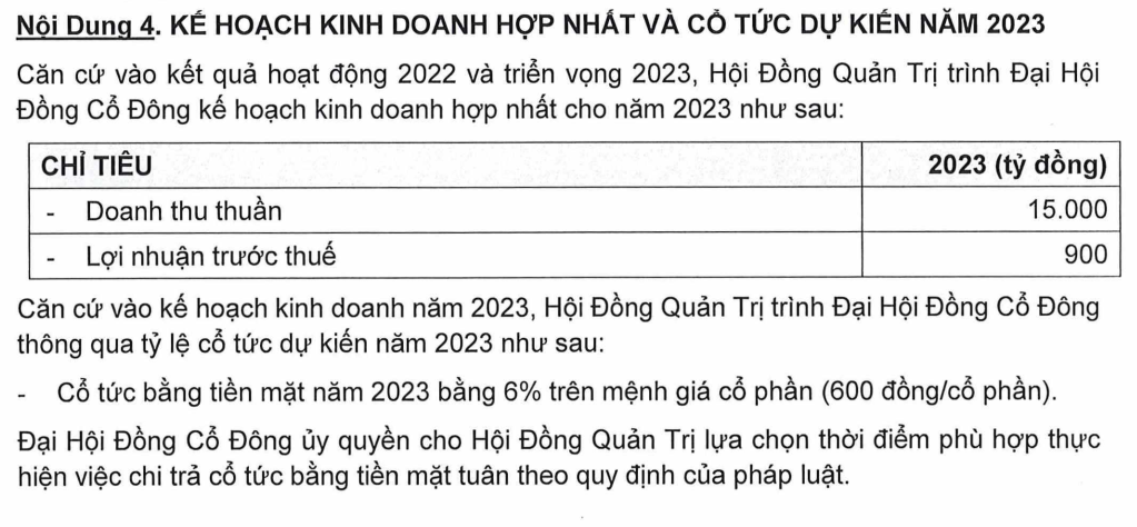Kế hoạch kinh doanh năm 2023 của KIDO