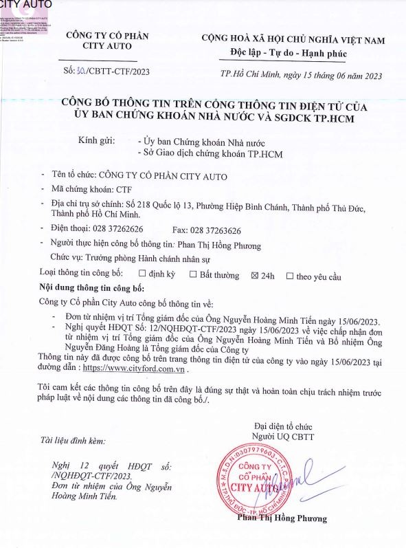 Ông Nguyễn Đăng Hoàng giữ vị trí Tổng Giám đốc Auto City từ ngày 15/6