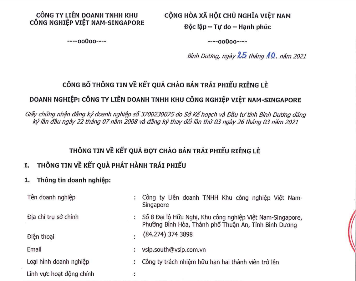 VSIP   chủ lô trái phiếu 1.000 tỷ đồng bị Ủy ban Chứng khoán phạt