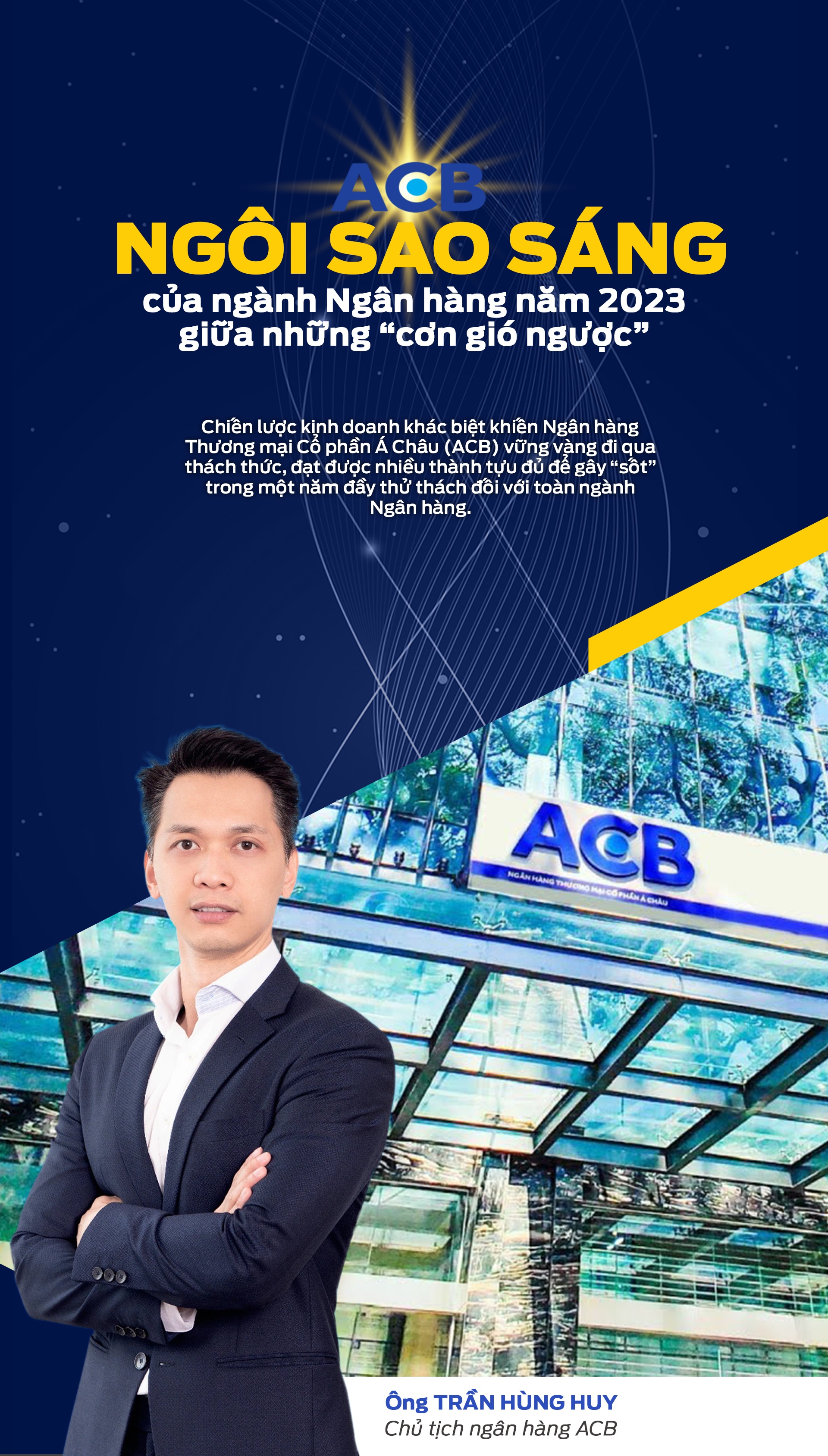 ACB – ngôi sao sáng của ngành Ngân hàng năm 2023 giữa những “cơn gió ngược”