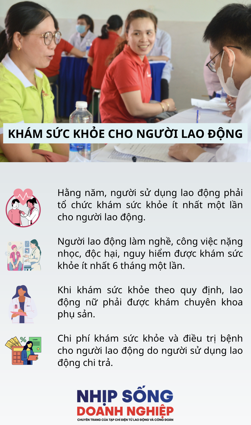 Người lao động làm công việc độc hại, nguy hiểm được khám sức khỏe thế nào?