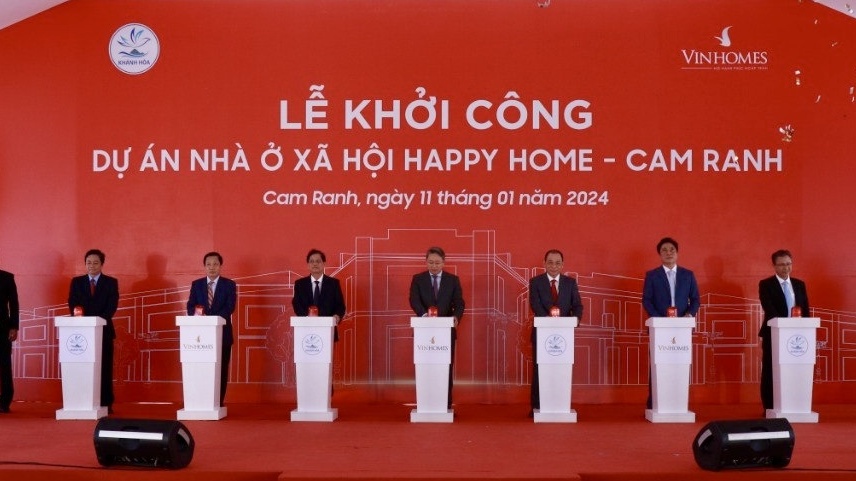 Vinhomes khởi công dự án nhà ở xã hội quy mô gần 3.600 căn ở Khánh Hòa