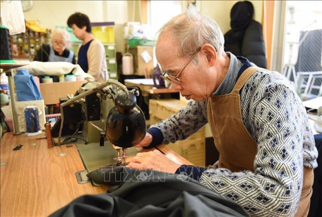 Người cao tuổi làm việc tại một trung tâm việc làm ở Tokyo, Nhật Bản (Ảnh: AFP/TTXVN)