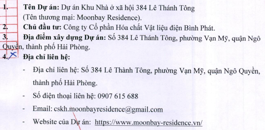 Hải Phòng: 38 nhà ở liền kề tại dự án Moonbay Residence đủ điều kiện bán