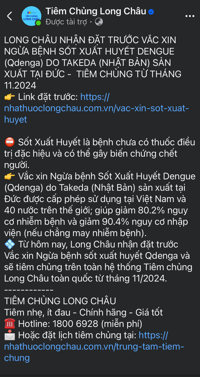 Tiêm chủng Long Châu “chậm chân