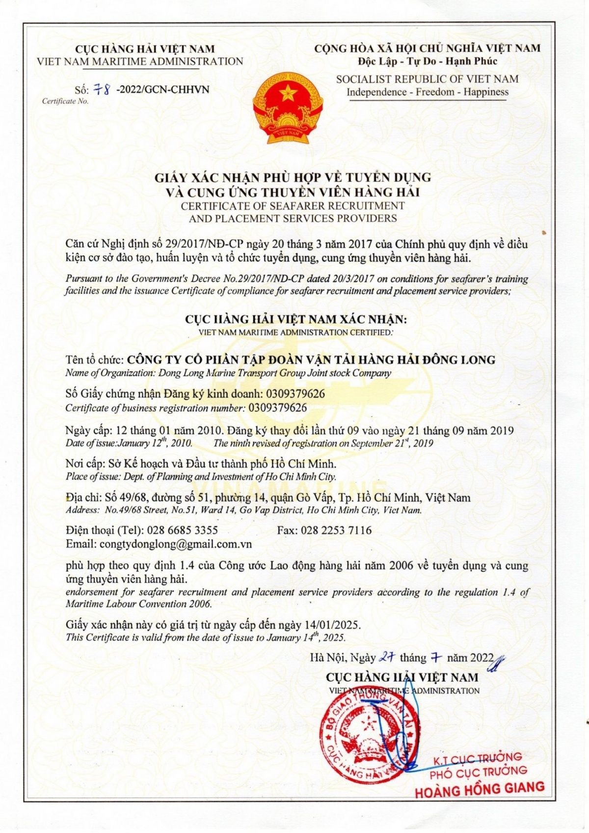 Chân dung doanh nghiệp xuất khẩu lao động: Hé mở về Tập đoàn Vận tải Hàng hải Đông Long