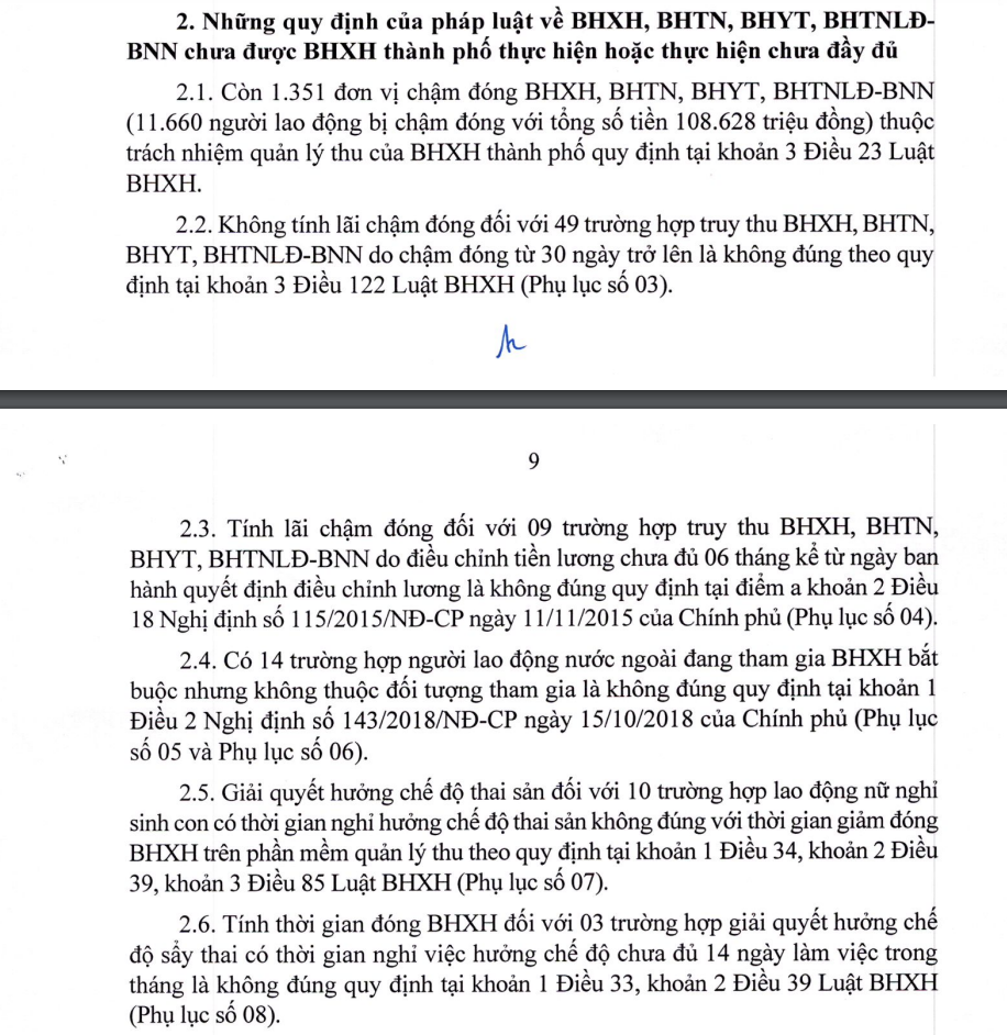 Bảo hiểm Xã hội Cần Thơ chưa thu hồi được hơn 5 tỷ đồng chi hưởng chế độ sai quy định Bảo hiểm Xã hội Cần Thơ chưa thu hồi được hơn 5 tỷ đồng chi hưởng chế độ sai quy định