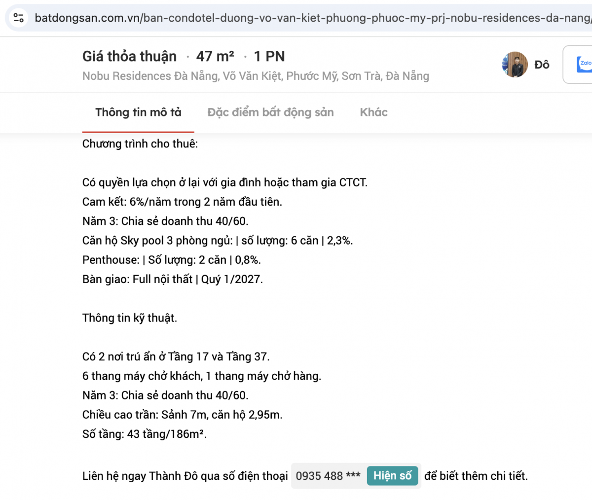 Hé mở chủ dự án Nobu Đà Nẵng