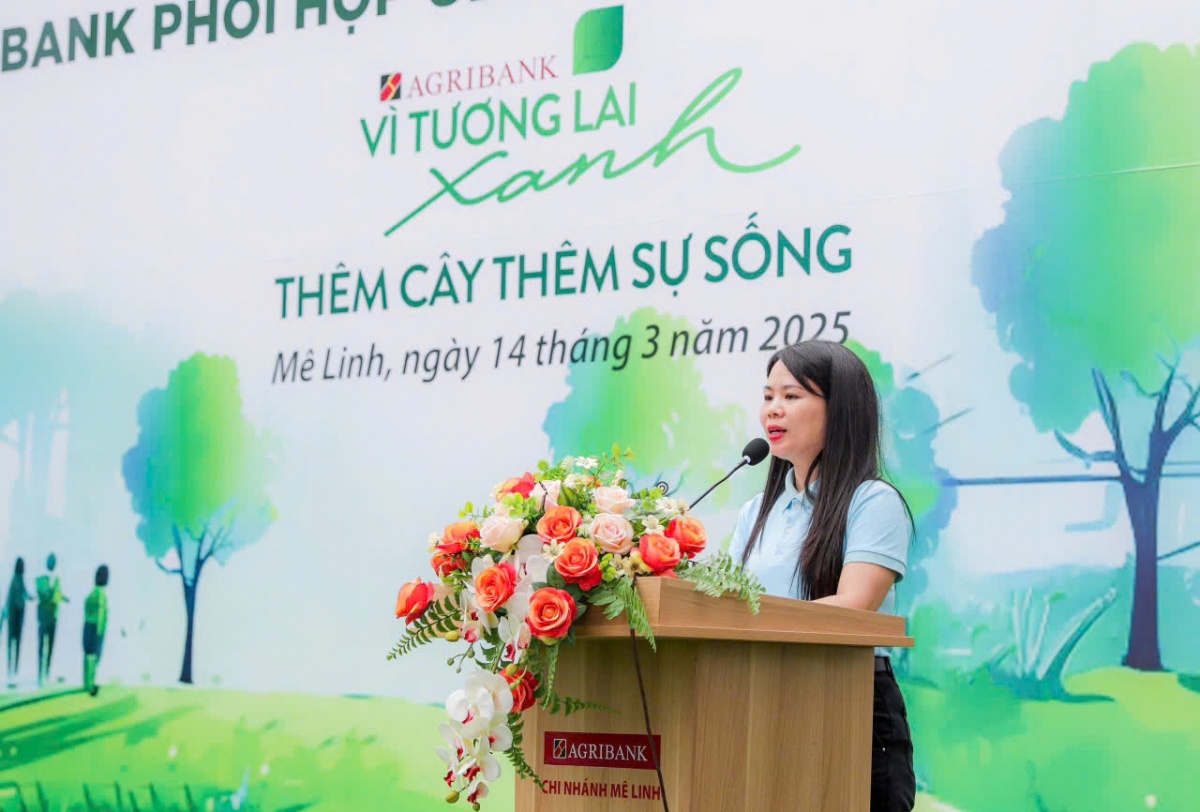 “Agribank - Thêm cây, thêm sự sống”, lan tỏa hành trình “Vì tương lai xanh” tại Mê Linh