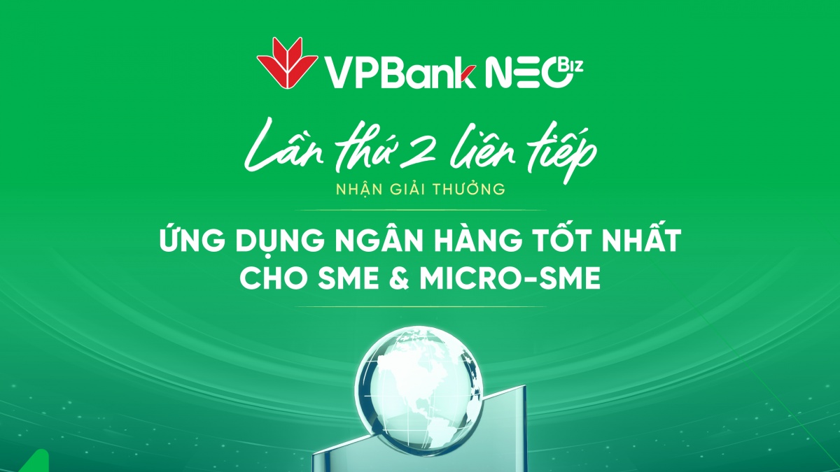 VPBank NEOBiz được Global Banking and Finance Review xướng tên ở giải thưởng danh giá