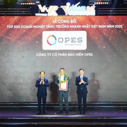 OPES dẫn đầu ngành bảo hiểm phi nhân thọ trong bảng xếp hạng FAST500