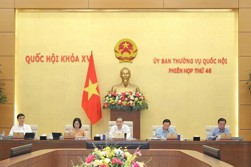 Ủy ban Thường vụ Quốc hội cho ý kiến về việc tiếp thu, giải trình, chỉnh lý dự thảo Luật Nhà giáo. Ảnh: Hồ Long