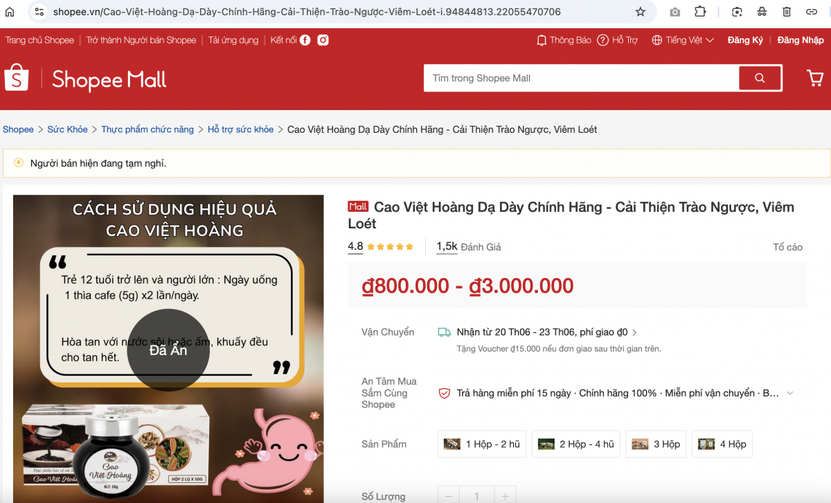 Vụ Cao Việt Hoàng quảng cáo vi phạm pháp luật: Ai đứng sau sản xuất, công bố sản phẩm?