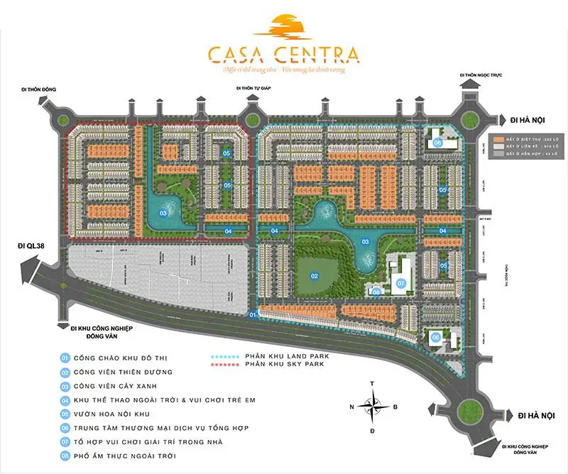 Mặt bằng Casa Centra Hà Nam. Ảnh: Hà Nam Green City