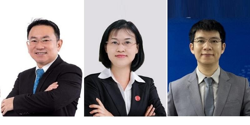 Từ tr&aacute;i sang: &ocirc;ng Trương Hiền Phương, b&agrave; Nguyễn Thị Phương Lam, &ocirc;ng Ho&agrave;ng Anh Tuấn