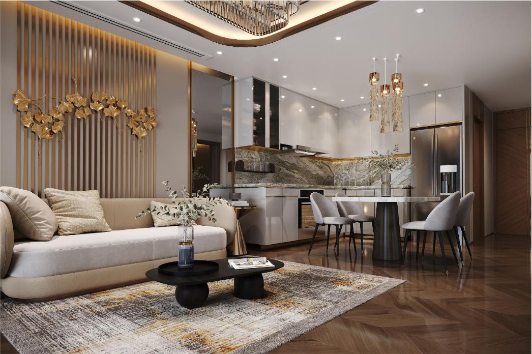 Kh&ocirc;ng gian sống tr&ecirc;n cao với sự tho&aacute;ng đ&atilde;ng, trong l&agrave;nh được bảo đảm nhờ thiết kế tinh tế v&agrave; sự hỗ trợ của c&ocirc;ng nghệ th&ocirc;ng minh.