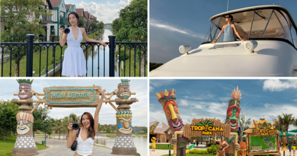 Cao Thiên Trang và Hà Trúc khám phá Hồ Tràm đa sắc màu