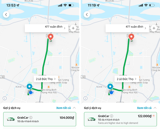 N&eacute; gọi Grab v&igrave; cước nh&acirc;n giờ cao điểm, nhưng gi&aacute; cước taxi thường thậm ch&iacute; &amp;amp;quot;ch&aacute;t&amp;amp;quot; hơn ảnh 1