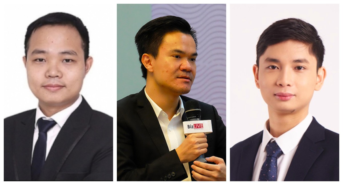 Từ tr&aacute;i qua: &Ocirc;ng B&ugrave;i Văn Huy, &ocirc;ng Nguyễn Việt Quang, &ocirc;ng T&ocirc; Quốc Bảo