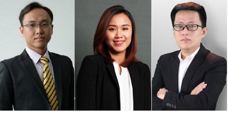 Từ tr&aacute;i qua: &ocirc;ng Nguyễn Thanh L&acirc;m, b&agrave; Nguyễn Ho&agrave;i Phương, &ocirc;ng Nguyễn Thế Minh