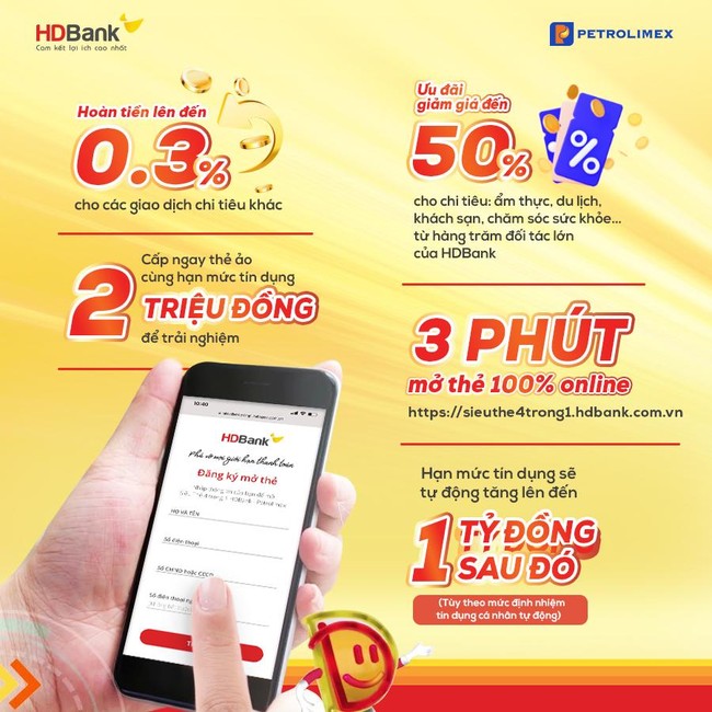 Bật m&iacute; c&aacute;ch ho&agrave;n được nhiều tiền nhất khi d&ugrave;ng thẻ HDBank Petrolimex 4 trong 1 ảnh 3