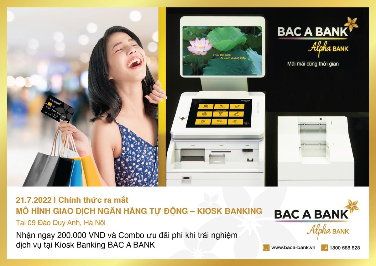 BAC A BANK ch&iacute;nh thức ra mắt m&ocirc; h&igrave;nh giao dịch ng&acirc;n h&agrave;ng tự động - Kiosk Banking tại H&agrave; Nội