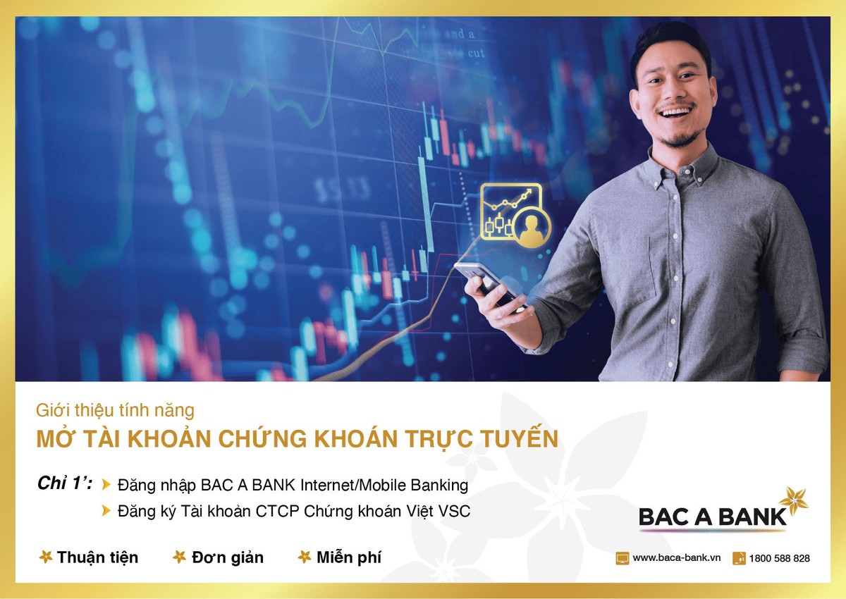 BAC A BANK ch&iacute;nh thức ra mắt t&iacute;nh năng mở t&agrave;i khoản chứng kho&aacute;n tr&ecirc;n Internet Banking v&agrave; Mobile Banking