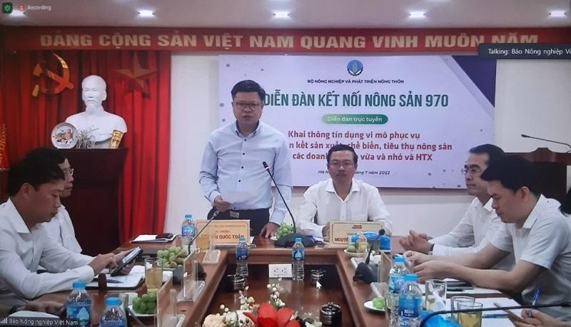 Diễn đ&agrave;n&ldquo;Khai th&ocirc;ng t&iacute;n dụng vi m&ocirc; phục vụ chuỗi li&ecirc;n kết sản xuất, chế biến, ti&ecirc;u thụ n&ocirc;ng sản cho c&aacute;c doanh nghiệp vừa v&agrave; nhỏ v&agrave; hợp t&aacute;c x&atilde;&rdquo;