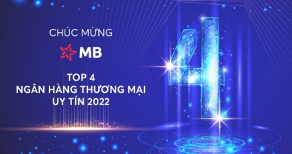 MB vào Top 4 ngân hàng thương mại uy tín Việt Nam 2022