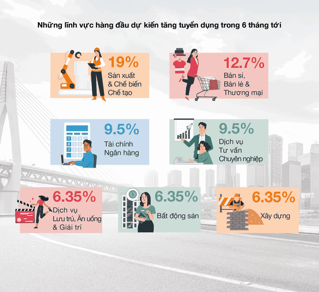 [Infographic] Thị trường lao động Việt Nam nửa cuối năm nh&igrave;n từ khảo s&aacute;t của một tập đo&agrave;n tuyển dụng đa quốc gia ảnh 3