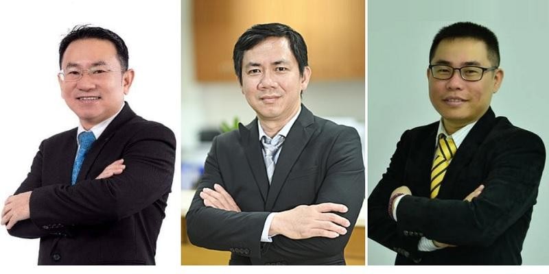 Từ tr&aacute;i qua: &ocirc;ng Trương Hiền Phương, &ocirc;ng Huỳnh Anh Tuấn, &ocirc;ng Phan Dũng Kh&aacute;nh