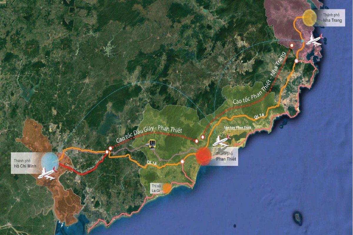 B&igrave;nh Thuận l&agrave; tỉnh c&oacute; đường cao tốc tuyến Bắc - Nam ph&iacute;a Đ&ocirc;ng đi qua địa b&agrave;n d&agrave;i nhất với hơn 160 km