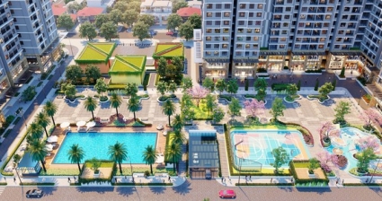 Bể bơi phong cách resort tại Hanoi Melody Residences