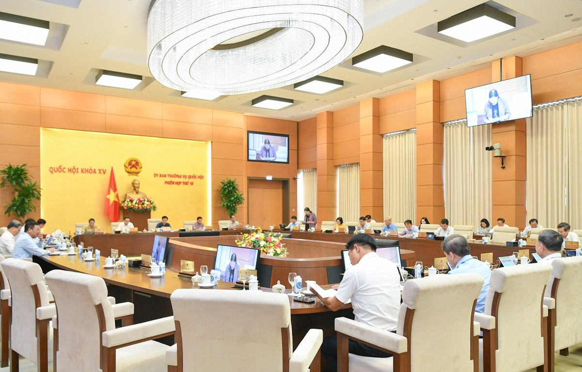 Phi&ecirc;n họp thứ 15 của Ủy ban Thường vụ Quốc hội - Ảnh: Quốc hội